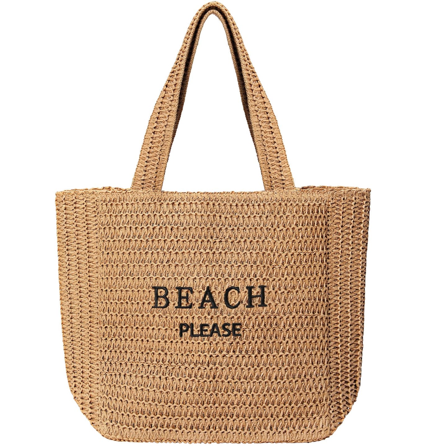 Tavaleu Straw Beach Bags for Women, Large Beach Bag Summer Woven Tote Bag Travel Shoulder Handbags for Holiday