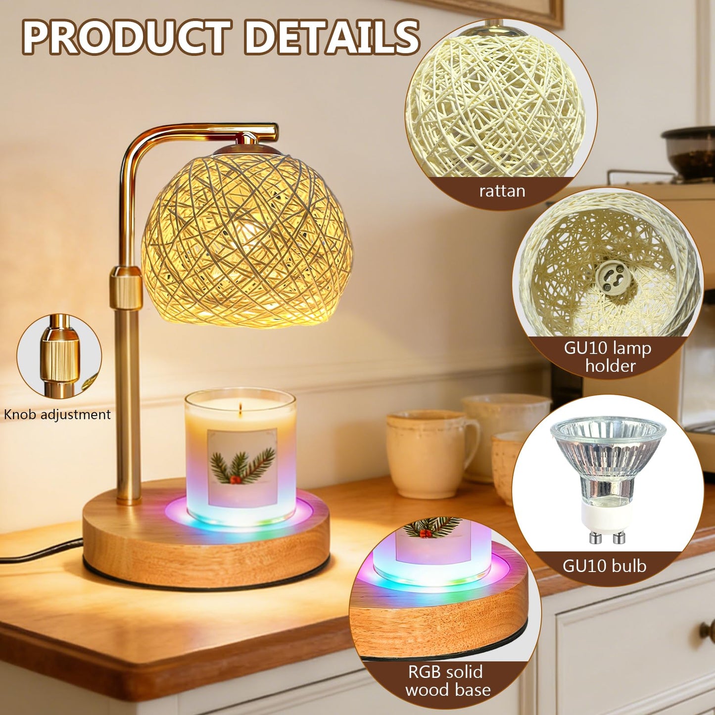 Lurinenna 2-Pack Christmas Wax Warmer Lamp with Timer, Dimmable Flameless Candle Melting Lamp with Festive Design, No Smoke, Perfect Xmas Gifts for Mom Friends Family Holiday