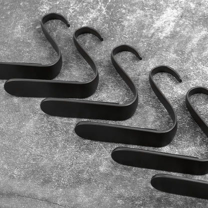 URATOT 6 Pieces Black Christmas Stocking Holder Metal Mantel Stockings Hangers Christmas Stocking Clips for Christmas Party Decoration