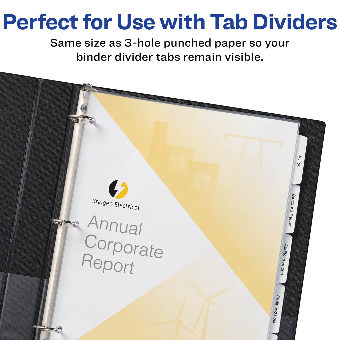 Avery Non-Glare Page-Size Sheet Protectors, Polypropylene, Pre-Punched for Use with Tab Dividers, Top Load, 50 Document Protectors (74204)