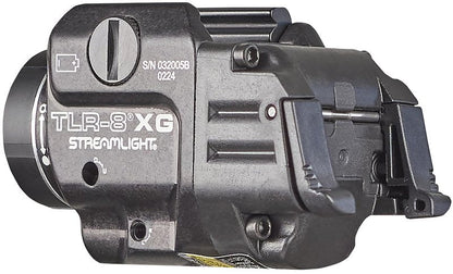 Streamlight 69434 TLR-8A G Flex 500-Lumen Low Profile Pistol Light with Integrated Green Aiming Laser for Select Handguns, Includes Rear Switches, Mounting Kit, and Keys, Black