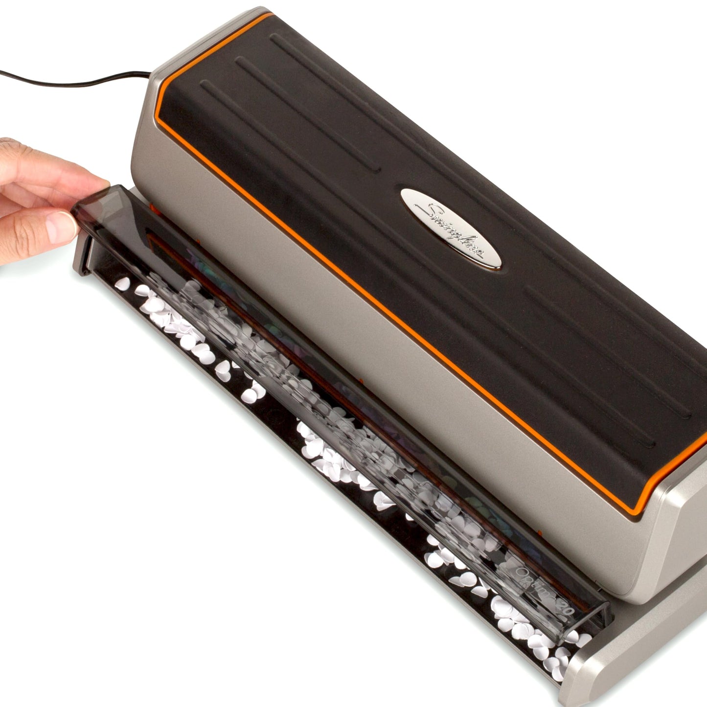 Swingline Electric Hole Puncher 3 Hole, 20 Sheet Punch Capacity Three Hole Punch 3 Ring, Jam Resistant, Optima 20, Silver (74520)