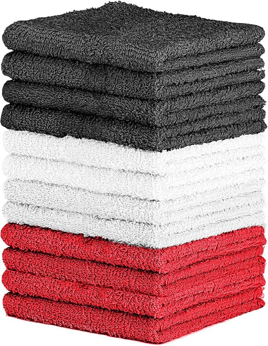 100% Cotton Washcloth Set – Soft, Absorbent Face Towels