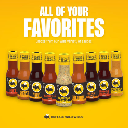 Buffalo Wild Wings Parmesan Garlic Sauce, 12 fl. oz., Perfect Dipping Sauce, Chicken Marinade, Chicken Parmesan Topping and Wing Seasoning, Made with Italian Herbs
