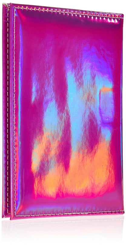 Pretty Little Passports Chrome Holographic Iridescent USA Passport Holder Cover Wallet - Unisex Adults - Faux Leather - RFID Protected - Pink & Gold