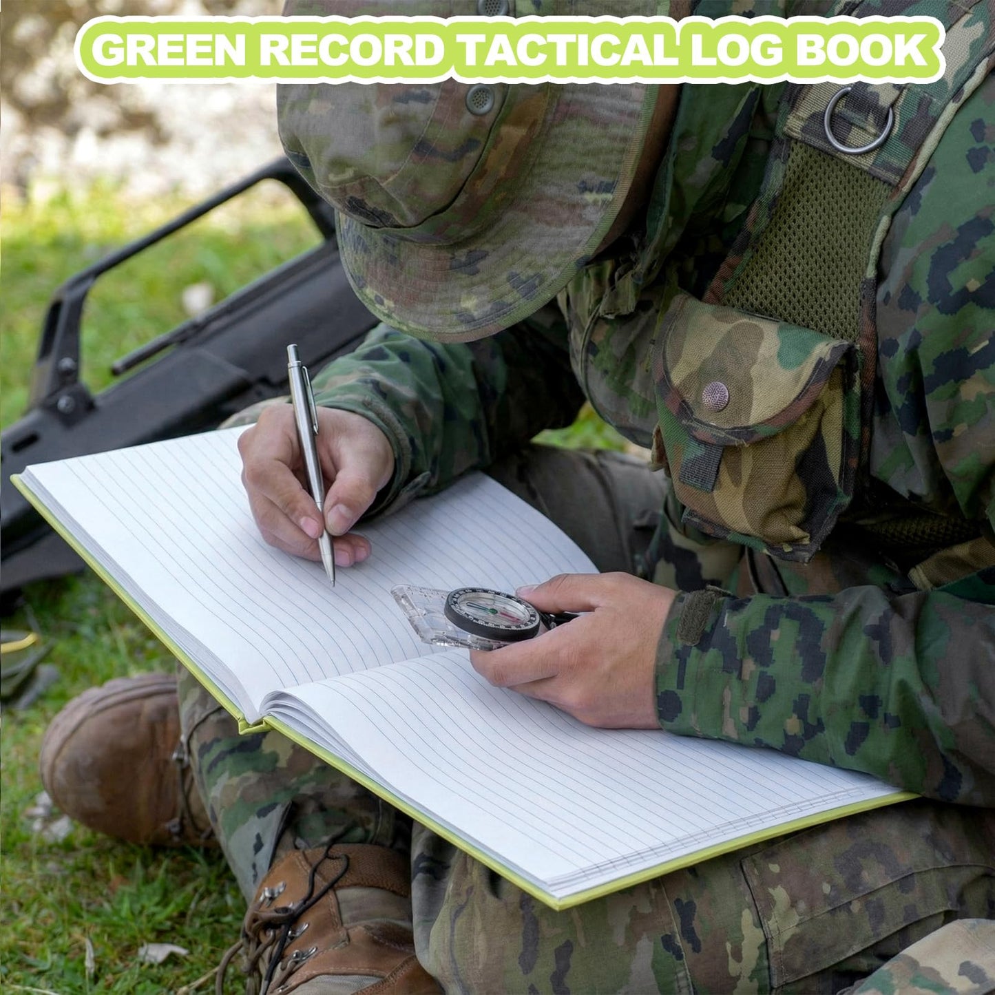 ForraFun 5 Pack Green Military Log Book 8” x 10.5” 150 Pages Green Record Tactical Memorandum Log Book Notebook for Record Keeping Supply Chain Inventory Training Maintenance and Field Operations