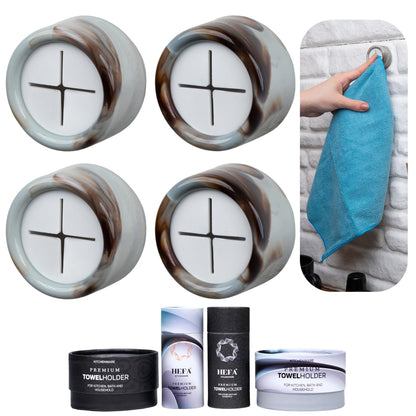 HEFA Towel Hooks, Towel Holder, Dish Towel Holder, Kitchen Organization, Kitchen Towel Hook, Kitchen Towel Holder, Hand Towel Holder, Kitchen Gadgets, Kitchen Essentials, Bathroom Accessories, 4 Pack