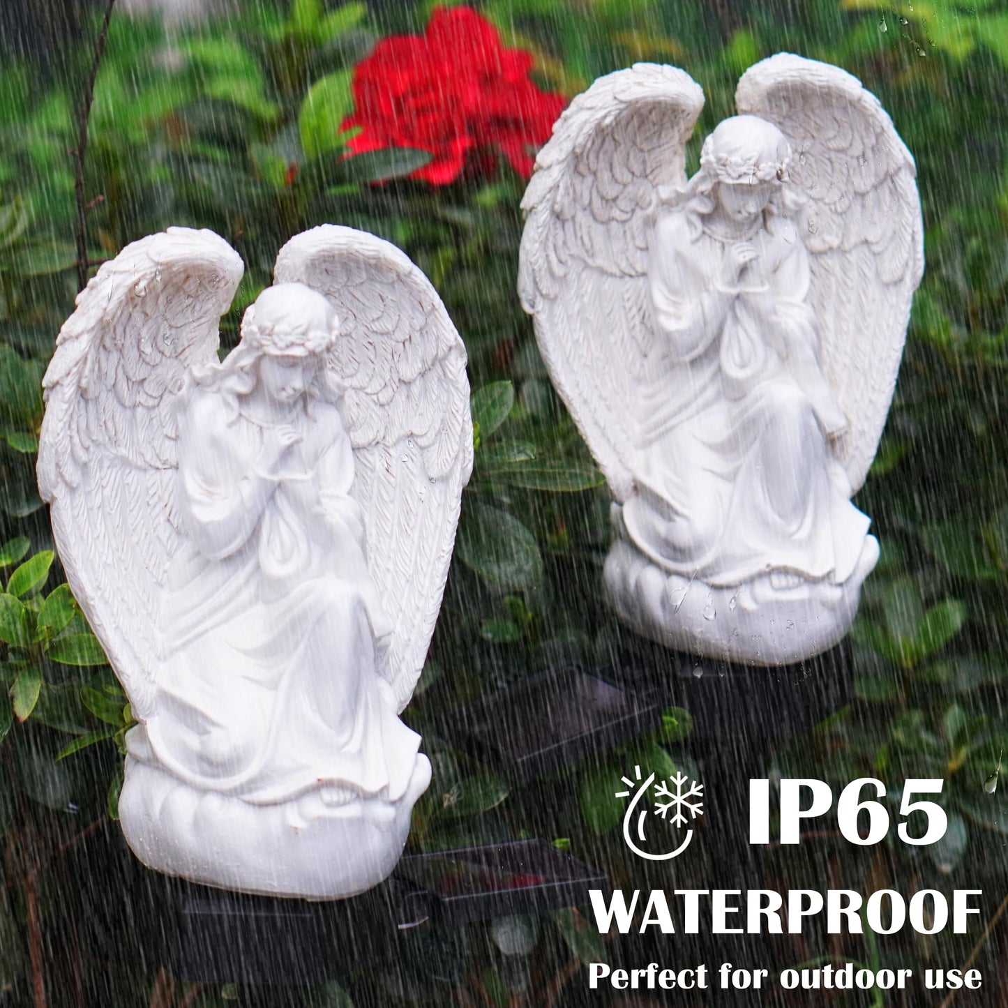 LEAHPENG Angel Solar Lights Outdoor Garden Waterproof Decorative Stake Light for Yard Patio Pathway Lawn Ornaments Garden Decor Christian Christmas Decorations Gifts