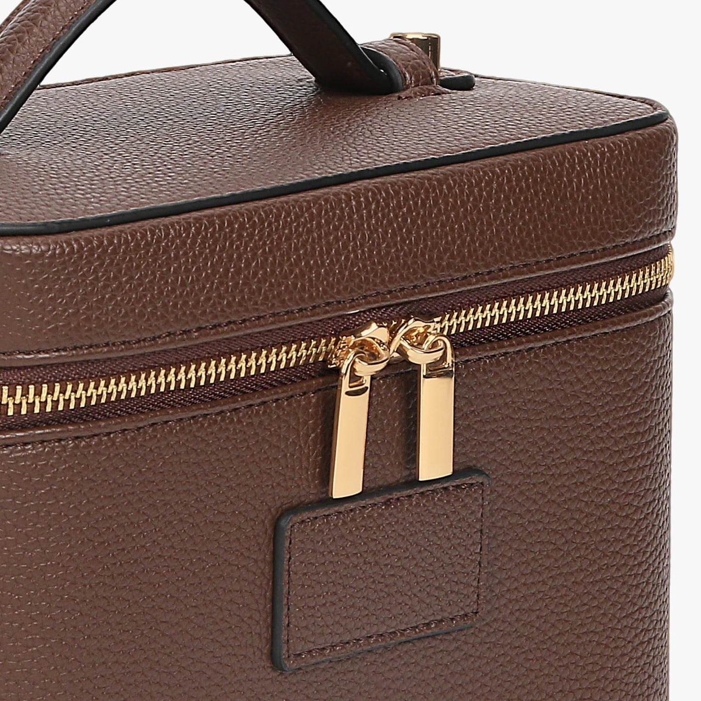 AnBlack Makeup Bag Vanity Case with Removable Divider Travel Toiletry Bag Portable Cosmetic Bag Makeup Organizer Case (Coffee)