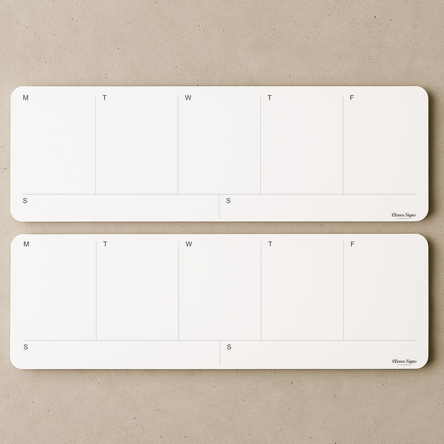 Weekly Planner Pad, Weekly To Do List Notepad, Tear Off Undated Weekly Planner Notepad, 2 Pack, 50 Sheet Each, 4,2" X 11,7", Premium Thick Paper with Cardboard Back Support, Weekly Desk Planner by CLEVER SIGNS