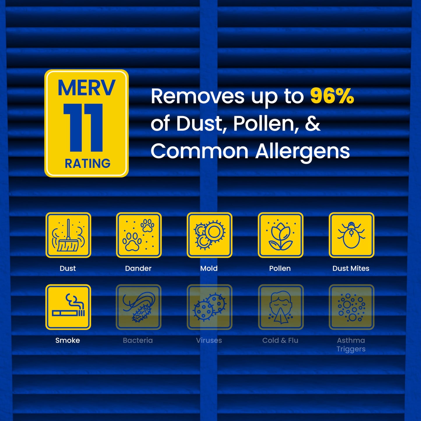 AprilAire 110 Replacement Filter for AprilAire Whole House Air Purifiers - MERV 11, Clean Air & Dust, 16x20x4 Air Filter (Pack of 1)