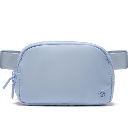 Pander Two Way Zipper Fanny Pack Nylon Everywhere Belt Bag for Women, Water Repellent Waist Packs, Crossbody Bags with Adjustable Strap (Black).