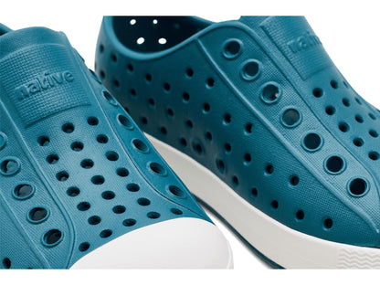Native Shoes Unisex-Kids Jefferson Sneakers, Faded Glory Blue/Shell White, 9 Toddler