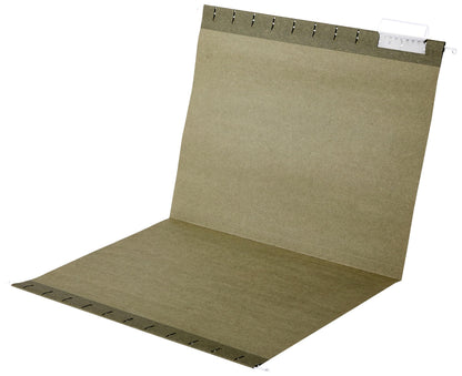 Amazon Basics Hanging File Folders for Documents, Letter Size, 1/5-Cut Adjustable Tabs, Standard Green, 50 Count