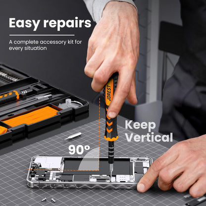 JOREST 40Pcs Small Precision Screwdriver Set with Torx Triwing Phillips, Mini Repair Tool Kit for Macbook, Computer, Laptop, PC, iPhone, PS5, Xbox, Switch, Glasses, Watch, Ring Doorbell, Electronics
