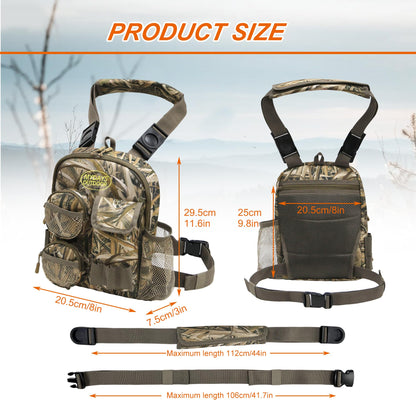 MYDAYS OUTDOOR Tactical Shoulder Bag,Hunting Chest Rig,Fly Fishing Chest Pack,Outdoor Military Sling Bag,Sports Chest Pack,Hunting Binocular Pack,Lightweight Carry Pouch