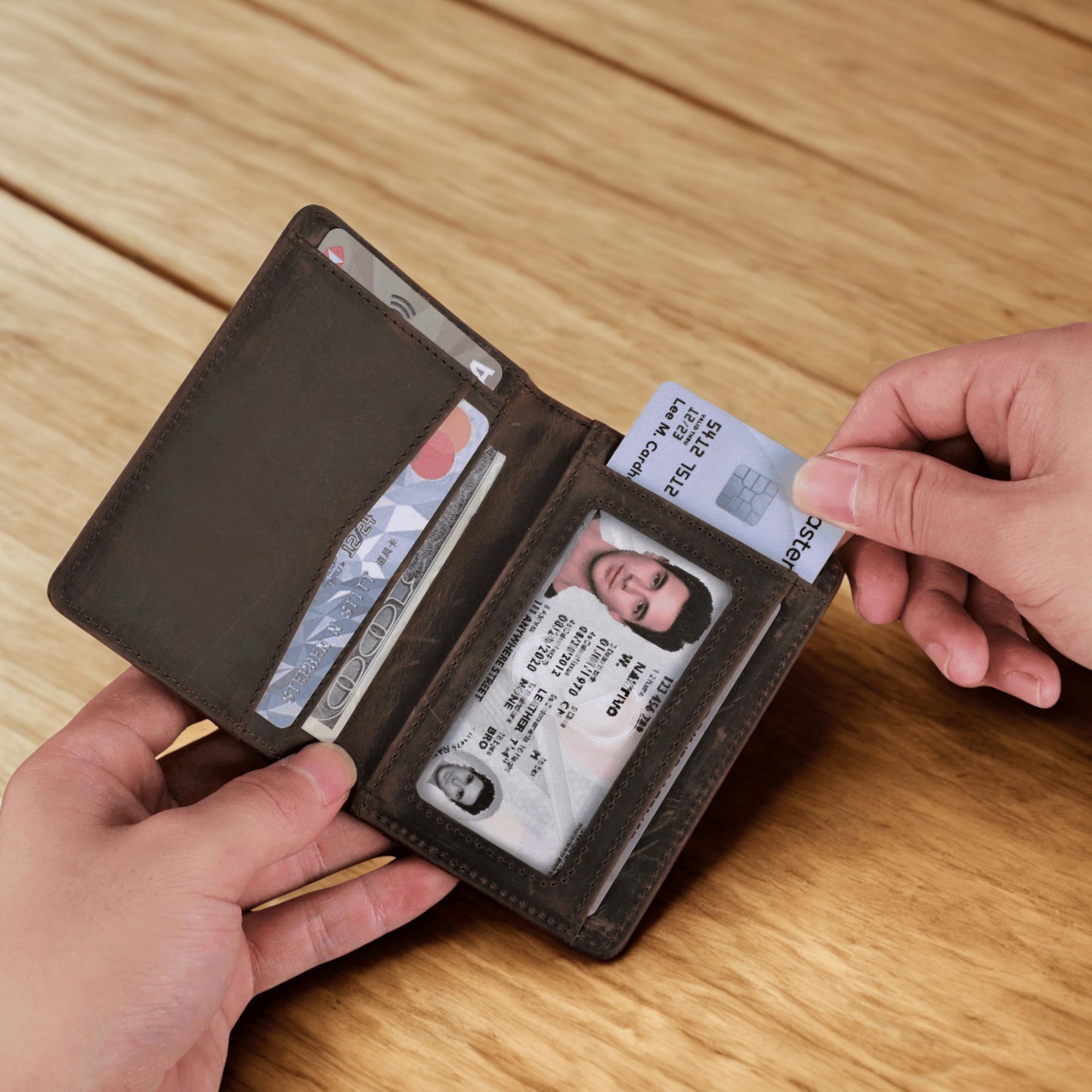 SparkMark RFID Blocking Slim Wallet for Men | Thin Bifold Credit Card Holder Wallet | Mens Wallet Slim Business Card Case | Minimalist Front Pocket wallet with Gift Box