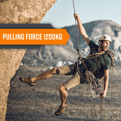 Nice C Climbing Rope, Rescue Rope, Construction Rope, Rock Climbing Rope, Static 10mm 32ft/64ft/96ft/160ft/230ft/500ft/985ft/1000ft with Carry Bag (Orange, 10M(32ft))