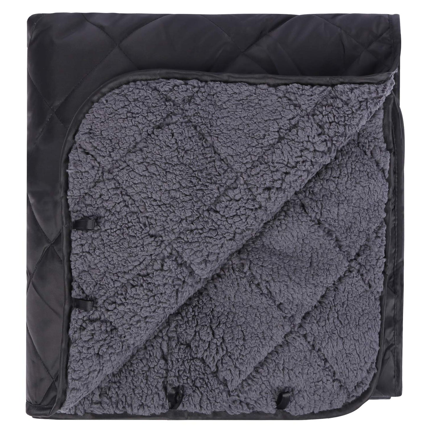 REDCAMP Large Warm Blanket with Sherpa Lining, Cold Weather Outdoor Blanket Windproof for Camping Stadium, Machine Washable 79"x 79"