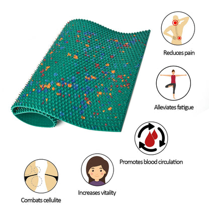 Lyapko Body & Foot Acupressure Mat - Acupuncture Mat for Feet, Back, Neck, Shoulders, & Other Larger Areas, Soft Rubber w/ 2710 Metal Needles, Big Size 10.8 x 19 Inches, Acupressure Massage at Home