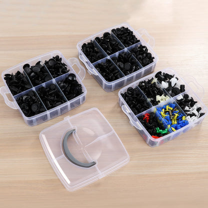 835 PCS Car Push Retainer Clips and Plastic Fasteners Kit - 24 Sizes Nylon Bumper Fender Clips Plastic Rivets with Fasteners Removal Tool for Toyota GM Ford Honda Acura Chrysler Blue