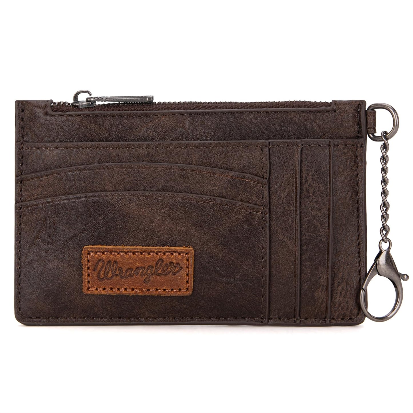 Montana West X Wrangler RFID Card Holder Slim Credit Card Wallet Small Credit Card Holder for Women Keychain Wristlet Wallet
