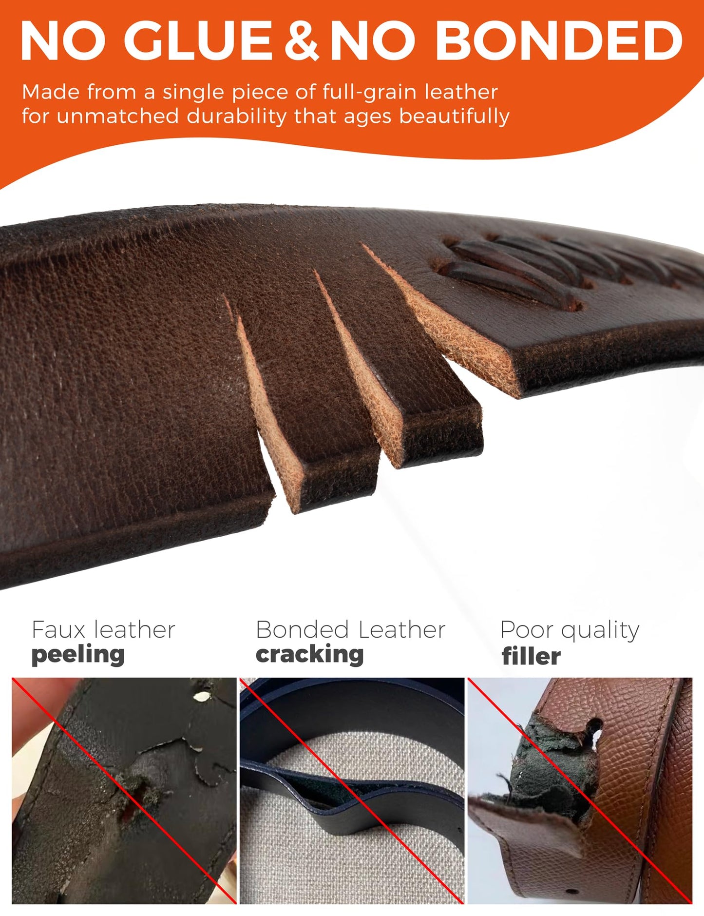 TYWestyles 1.3“ Women's Casual Leather Belt with Metal Buckle (Dark-Brown, M (Fits Waist 32-34))