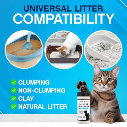 NonScents Cat Box Deodorizer - Odor Eliminator - Reduces Scooping, Extends Litter Lifespan - Fragrance-Free, Fresh Scent - 2-Pack