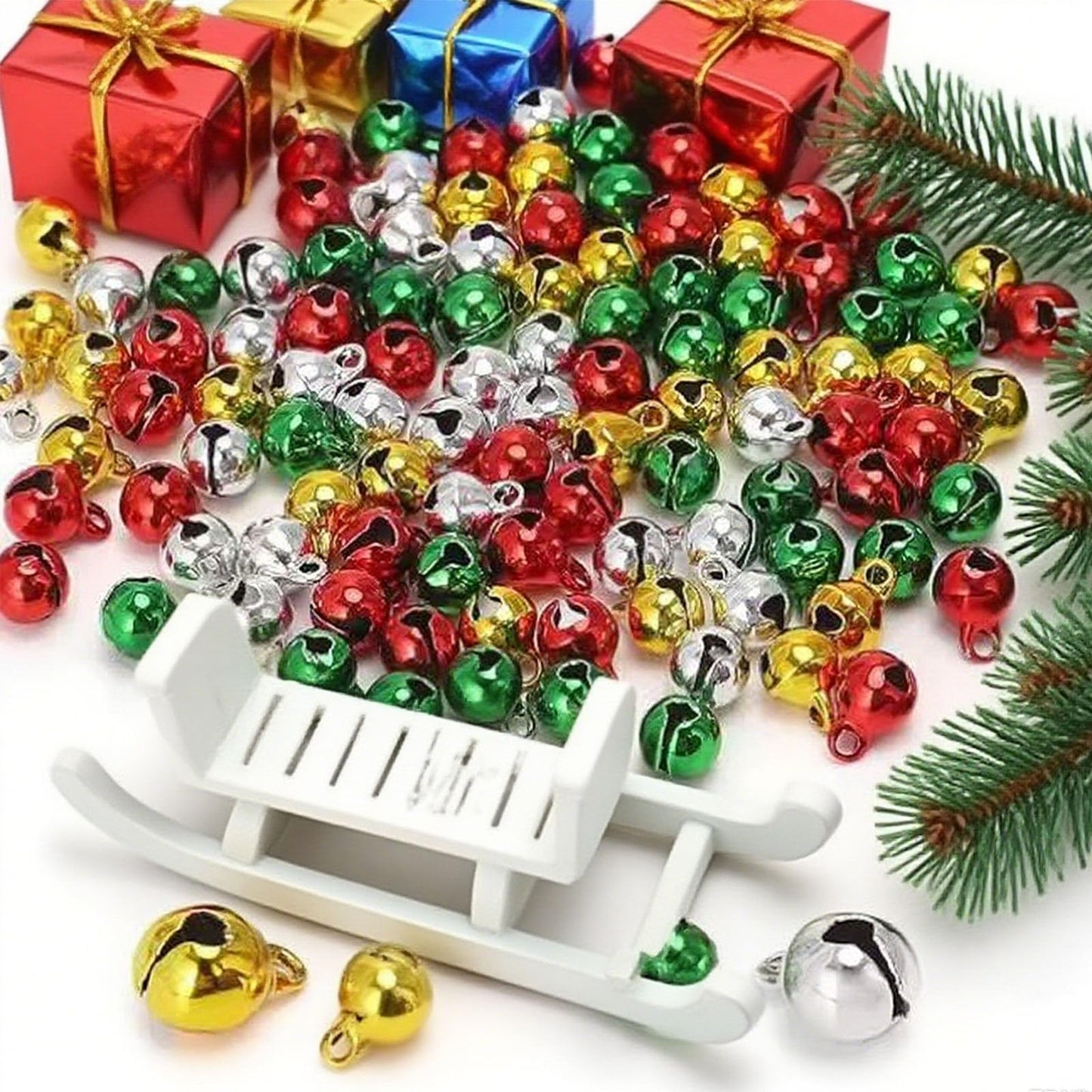 240PCS/0.24IN Small Bells for Crafts Mini Craft Bells with Jingle Sound Perfect for DIY and Christmas Home Decorations