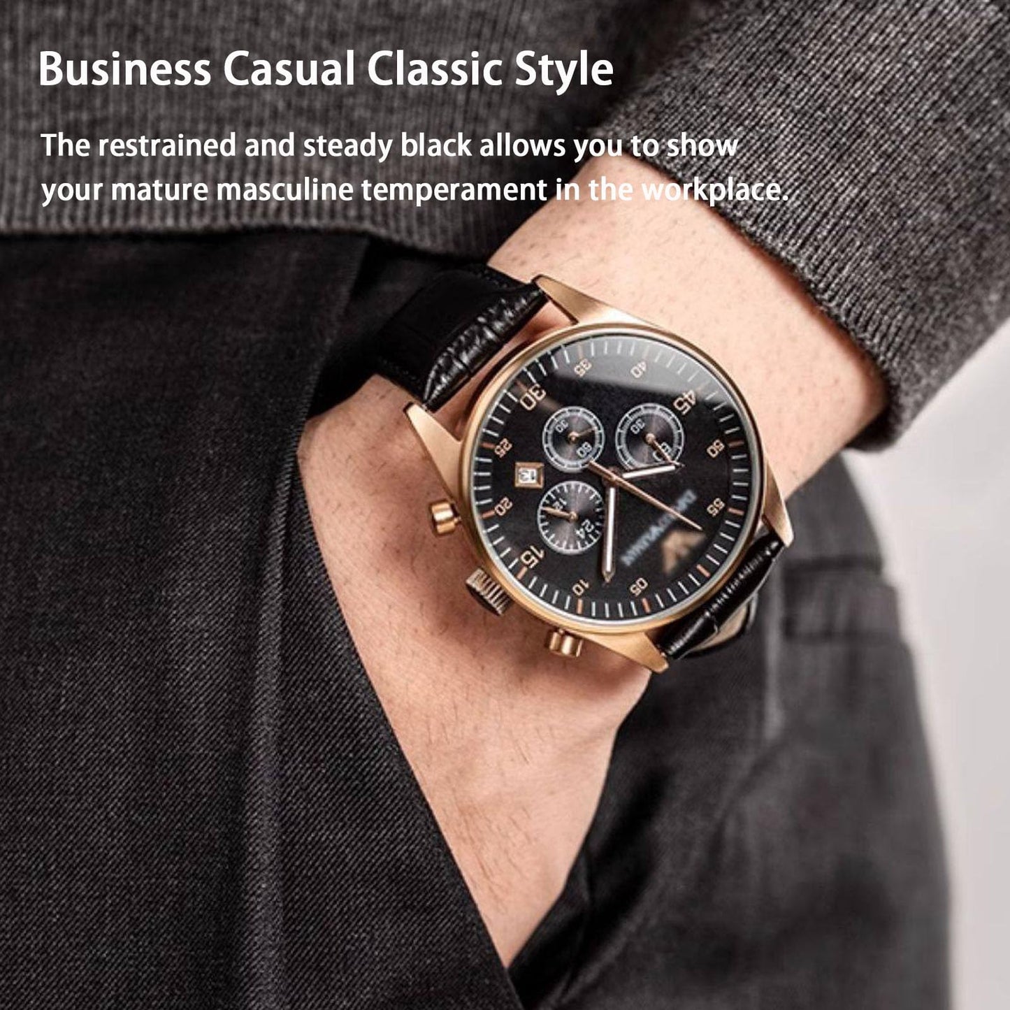 Nizonlaie Genuine Leather Watch Band Men Women, Alligator Grain Calfskin Leathe Strap Business Casual Universal Replacement Deployment Watch Strap 14mm 15mm 16mm 17mm 18mm 19mm 20mm 21mm 22mm 24mm