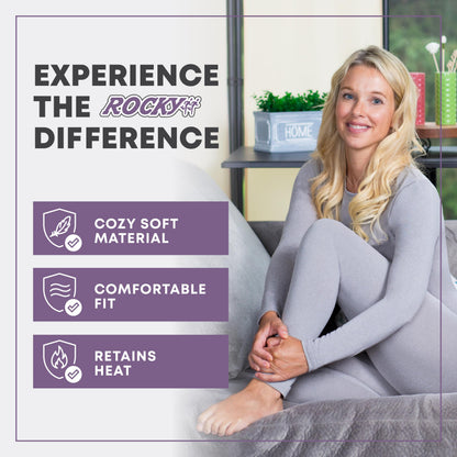 Rocky Thermal Underwear for Women (Long Johns Thermals Set) Shirt & Pants, Base Layer with Leggings/Bottoms Ski/Extreme Cold