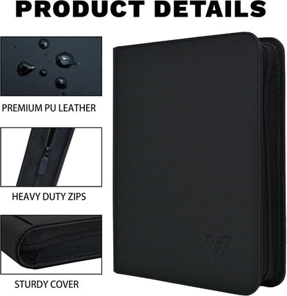 Toploader Binder - 4 Pocket Card Holder for 3" x 4" Rigid Cards | Holds 128 Trading Cards