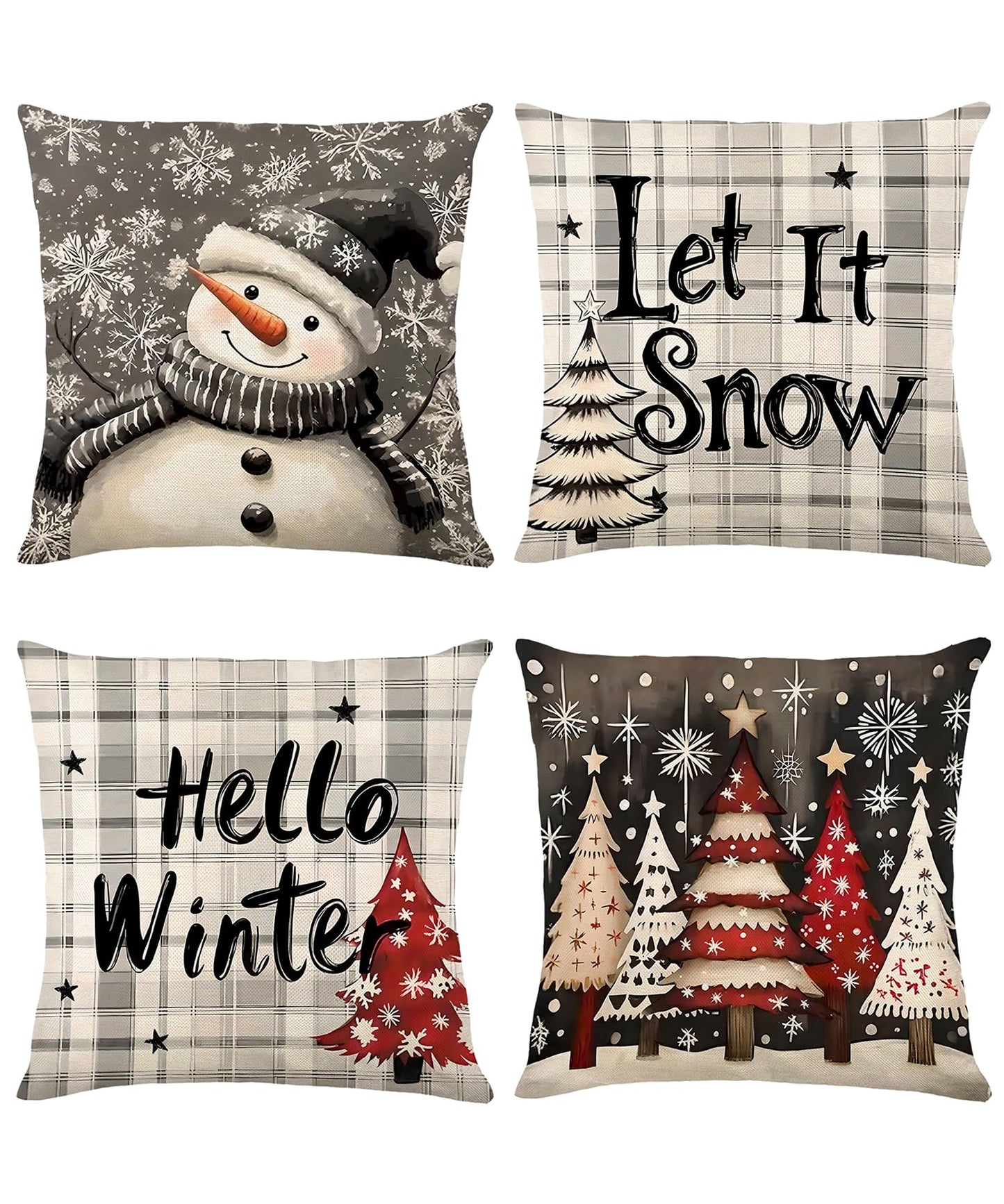 SEGXCFL Christmas Pillow Covers Decorative for Couch Sofa Livingroom Outdoor Christmas Home Decor