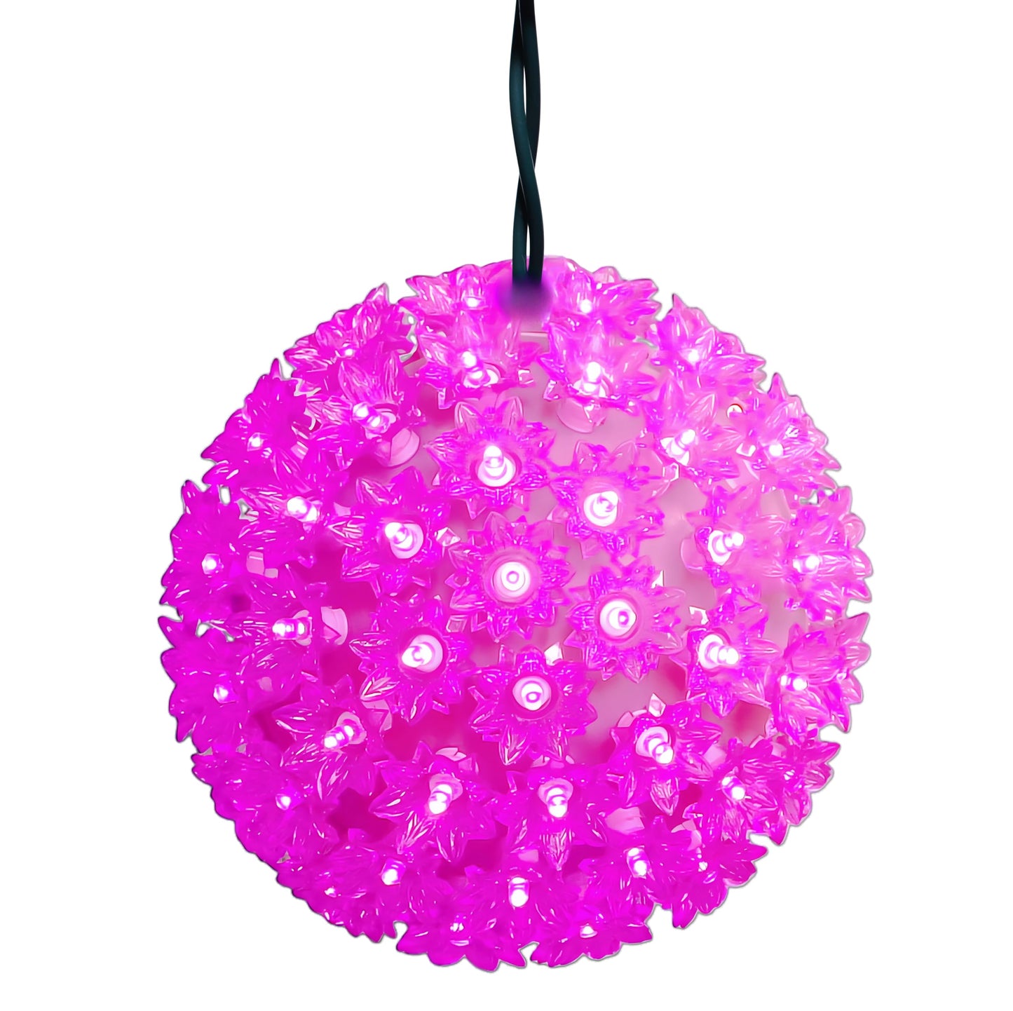 JinBest 7.5in Pink LED Sphere Light, 100 LED, UL Outdoor Wedding Christmas