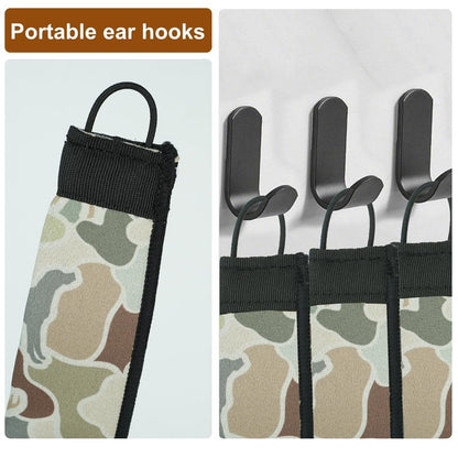 LERQDER Premium Neoprene Fishing Rod Sleeves-Durable,UV Resistance, Puncture Resistant, Rod Socks Protect Cover Casting, Spinning, Trolling Fishing Rods for Storage (4, Beige Camo, 60")