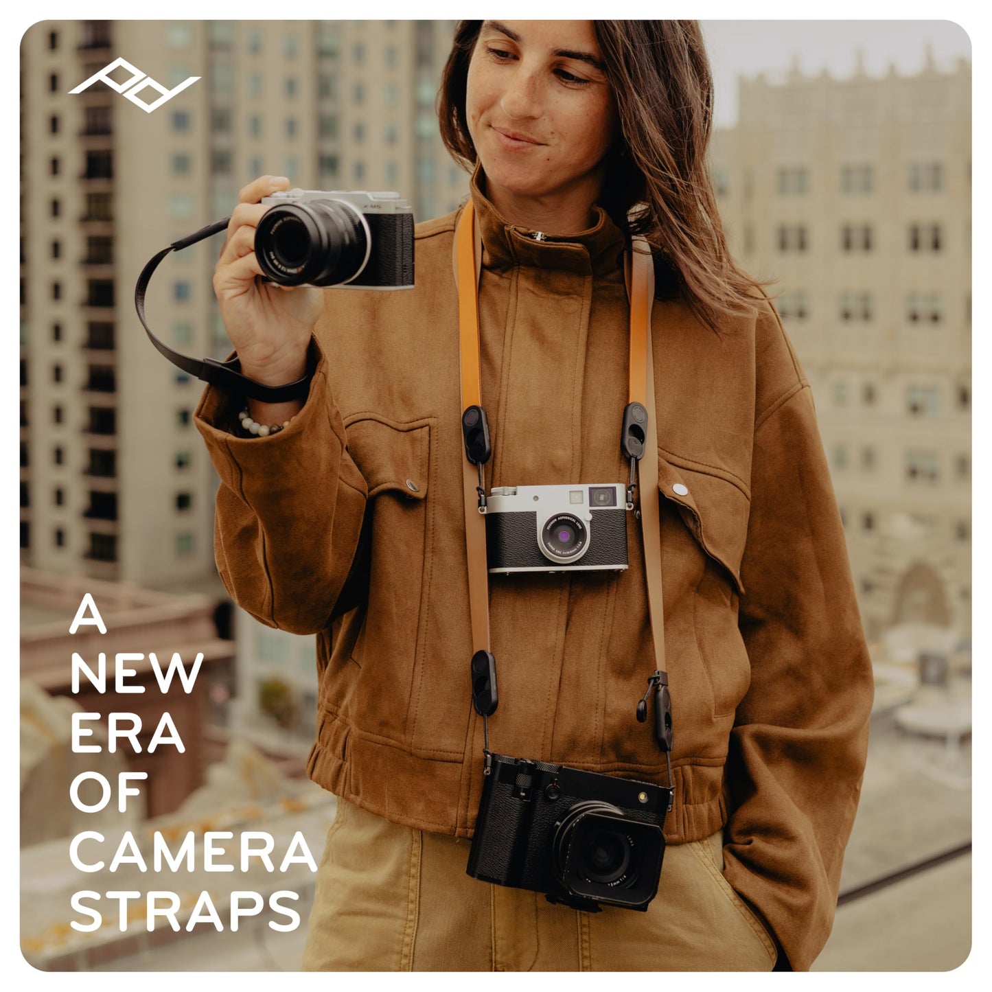 Peak Design Form Cuff Leather Camera Wrist Strap, Tan, Compatible with DSLR, Compact and Point-and-Shoot Cameras, Quick Release & Connection, 100 lb Capacity, Camera Straps for Photographers