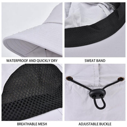 Sun Hat for Men Women with Neck Flap,UPF 50+ UV Protective Hiking Fishing Hats,Wide Brim Sun Hat for Women&Men