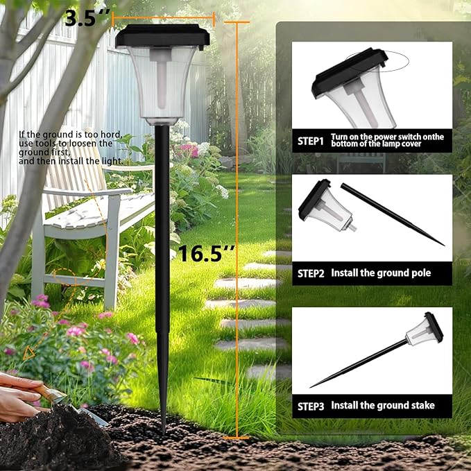 Swingers Solar Lights Outdoor,with Upgraded 2nd-gen Flame tech,LED Solar Torch Lights with Flickering Flame,Waterproof Outdoor Garden Light for Christmas, Garden, Landscape, Path, Yard, Patio (6)