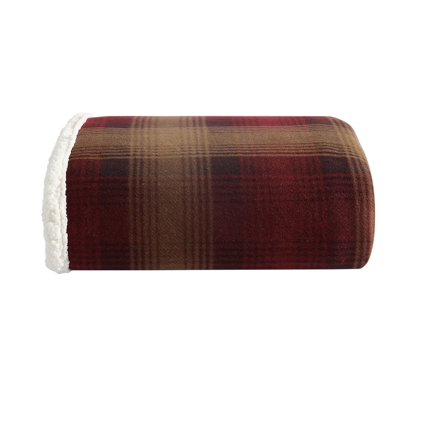 Eddie Bauer - Blanket, Super Soft Reversible Sherpa & Brushed Fleece Bedding, Ideal Throw Blankets for Couch, Plaid Home Design (Nordic Raisin)