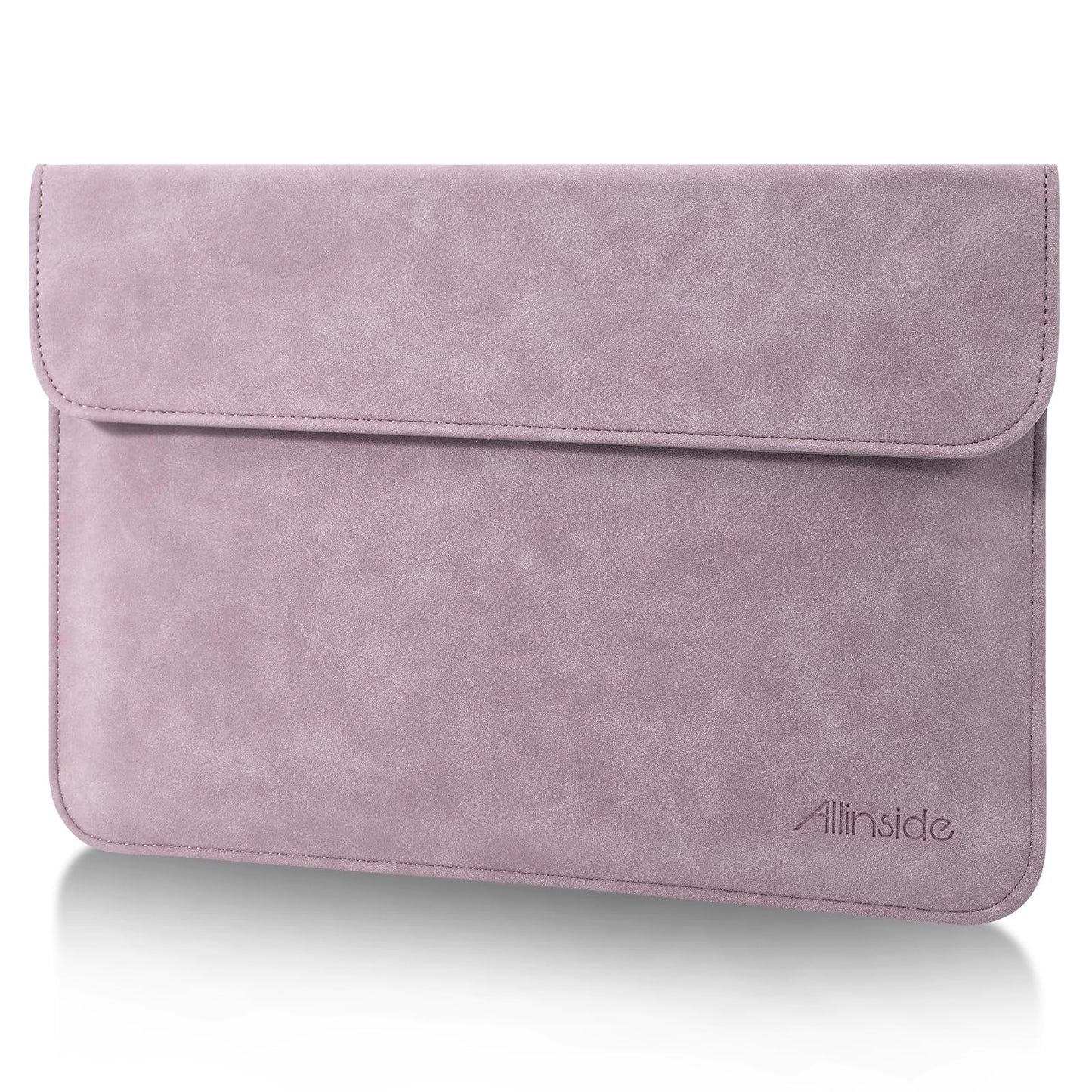 Allinside 13 Inch Laptop Sleeve Case for MacBook Neo A3404 A18 Pro/MacBook Air 13 2018-2026/MacBook Pro 13 2016-2022, Waterproof Matte PU Leather Horizontal Envelope Protective Case Cover, Purple