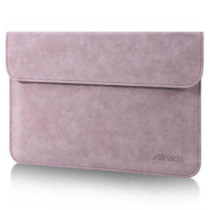 Allinside 13 Inch Laptop Sleeve Case for MacBook Neo A3404 A18 Pro/MacBook Air 13 2018-2026/MacBook Pro 13 2016-2022, Waterproof Matte PU Leather Horizontal Envelope Protective Case Cover, Purple