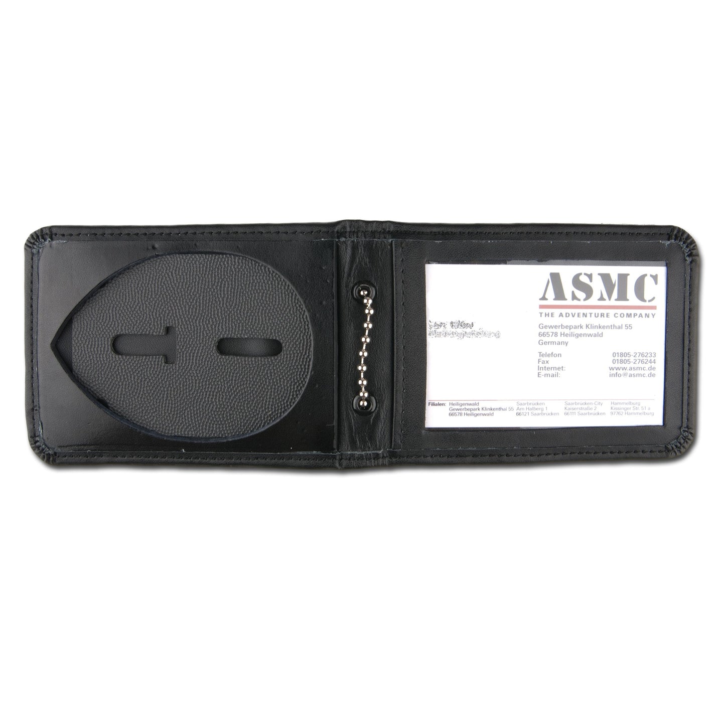 Rothco Leather Neck Identification Badge Holder, Black