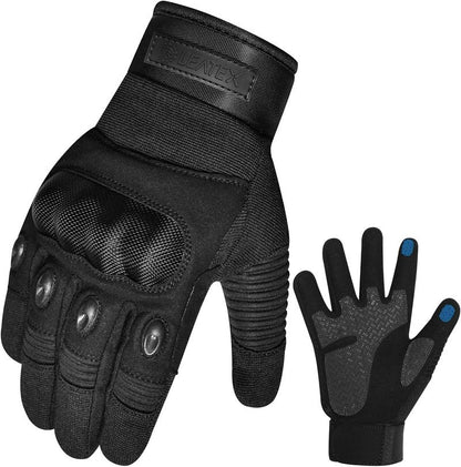Motorcycle Gloves for Men & Women - Winter Bike Gloves with Hard Shell & Palm Padding | Tactical for Sports, Hiking, Climbing