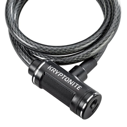 Kryptonite Parkview Bike Lock Cable, 6ft. x 12mm Braided Steel Cable Anti-Theft Security Bicycle Lock with Keys for Outdoor Equipment, Bicycles, Scooters, Fence, Gate