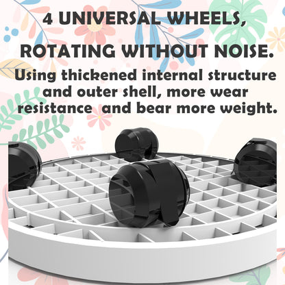 WanderingDonkey 2 Pack of 9.8 Inch Heavy Duty Plant Caddy with Wheels,Rolling Plant Stand Pot Trolley, Potted Flower Mover Dolly with Casters Round Coaster for Indoor Outdoor, Brown