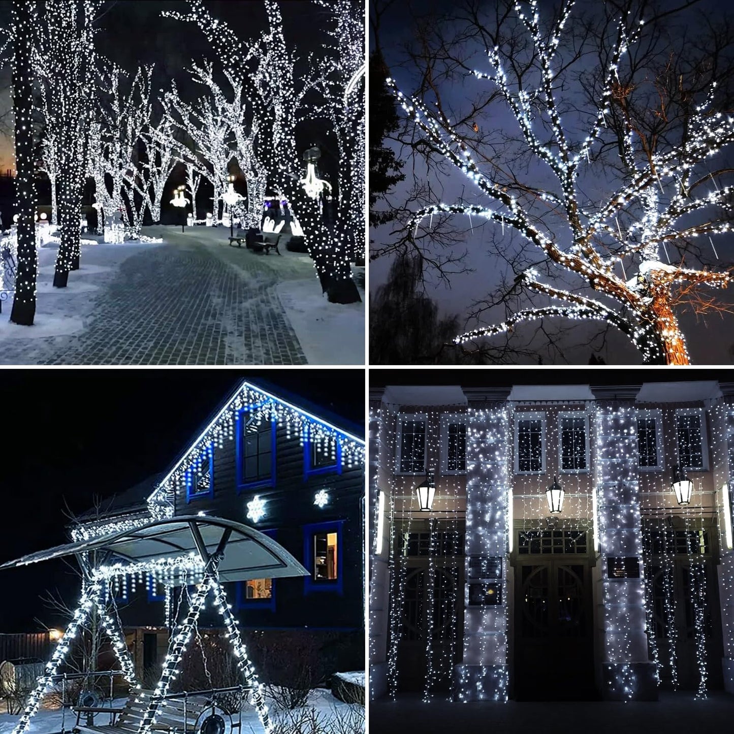 Dailyart Solar String Lights Outdoor, 2 Pack 240 Led Solar Fairy Lights for Outside Waterproof 170ft Cool White Solar Lights 8 Lighting Mode Solar String Lights for Outside,Garden,Courtyards,Trees