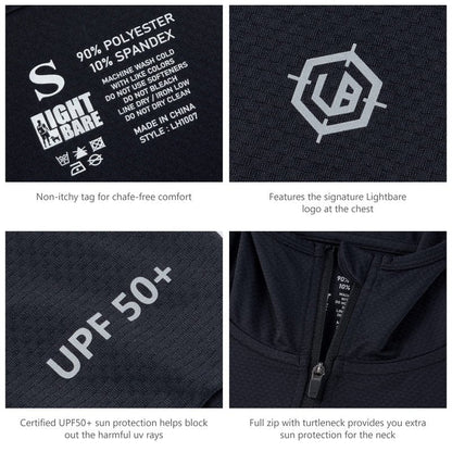 Lightbare Women's UPF 50+ Full Zip Hoodie Jacket Long Sleeve Hooded Sun Shirt with Pockets