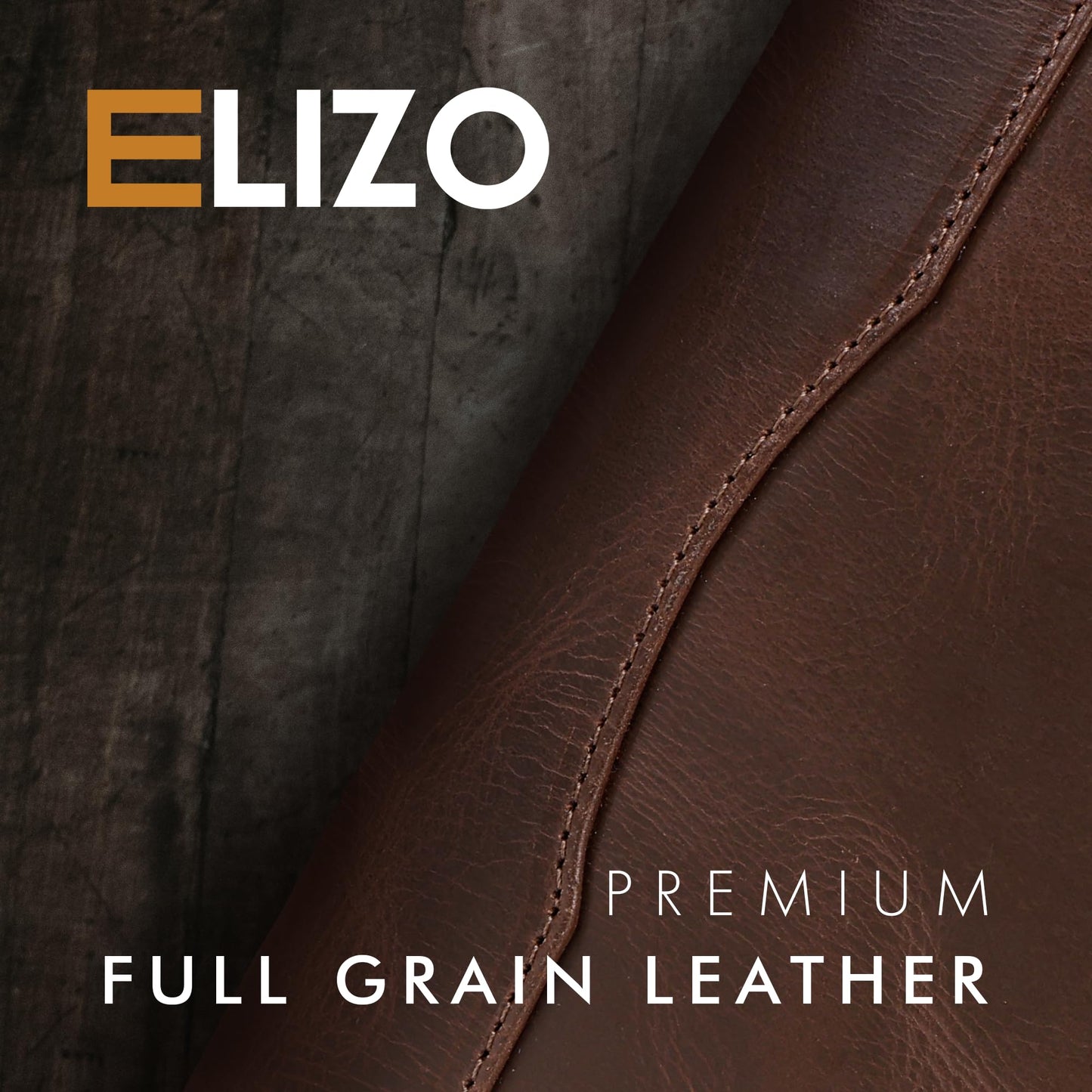 ELIZO Leather A5 Portfolio Padfolio Folio A5 Notebook Journal Cover Planner Binder Small Mens Business Work Folder Organizer (Buff)