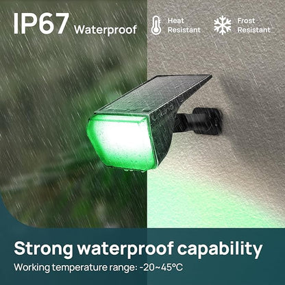Linkind RGB Solar Christmas Lights Outdoor Spotlights IP67 Waterproof 10 Lighting Modes Solar Color Changing Lights Outdoor for Yard Garden Landscape Christmas Decorations (Multicolor, 4 Pack)