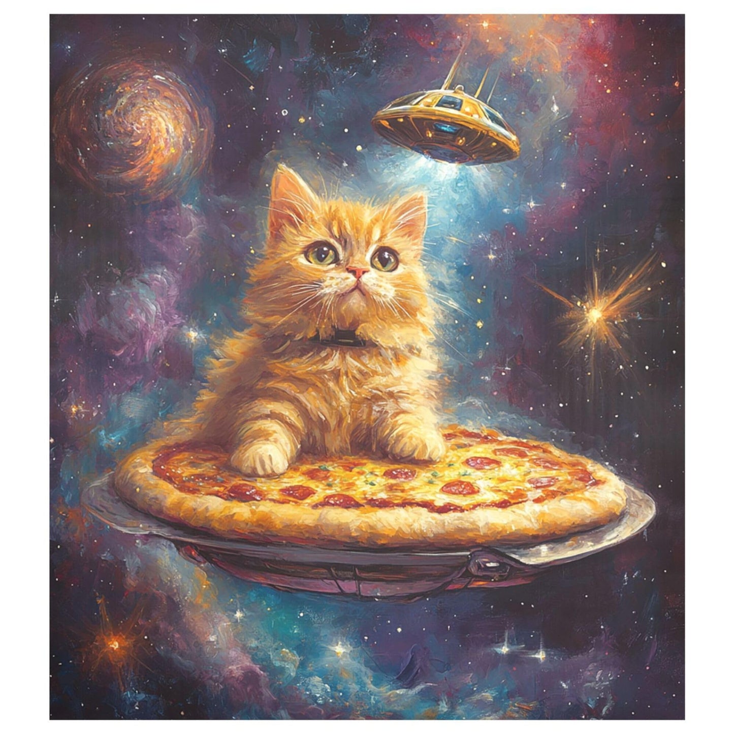 Pizza Cat Dishwasher Stickers Magnetic Cover Galaxy Space Stars Kitchen Fridge Magnet Covers Decals Home Decorations Vinyl Sticker Reusable 23W x 26H inches